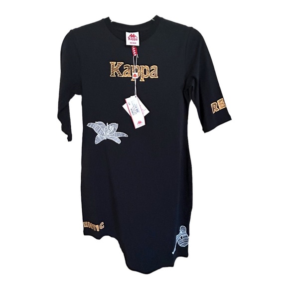 Women’s Kappa authentic Graphik Tez Dress Asymmetric Hem Size Medium - Picture 4 of 9